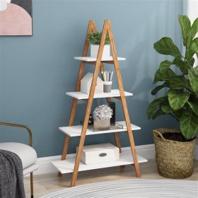 Solid bamboo wood oxford 'A'frame ladder display bookshelf Solid bamboo wood oxford 'A'frame ladder display bookshelf
